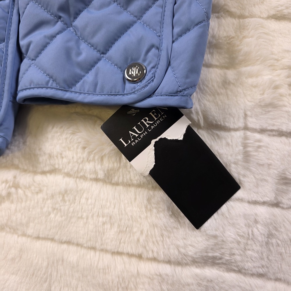 Lauren Ralph Lauren Diamond Quilted Puffer Jacket Womens XS Light Blue - Picture 2 of 10